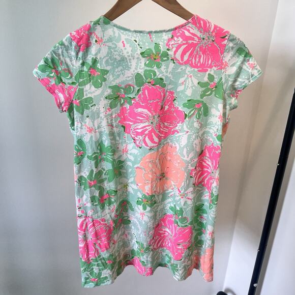 Lilly Pulitzer Girls size XL 12-14 Hibiscus Tropical Beach Resort Preppy Dress - Picture 4 of 7